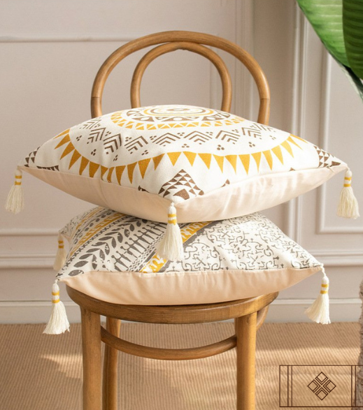 VỎ GỐI DỆT THÔ THỔ CẨM VÀNG
