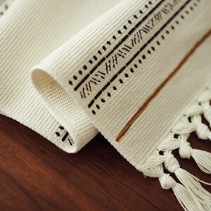 Table Runner nâu nhũ vàng