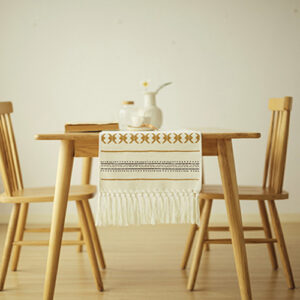 Table Runner nâu nhũ vàng