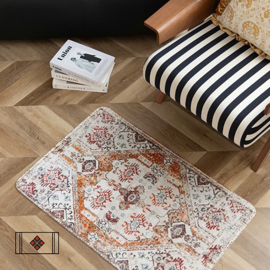 Thảm Dệt Hoàng Gia Ba Tư Nhung Lì - BST Mùa Xuân Thảm Vintage