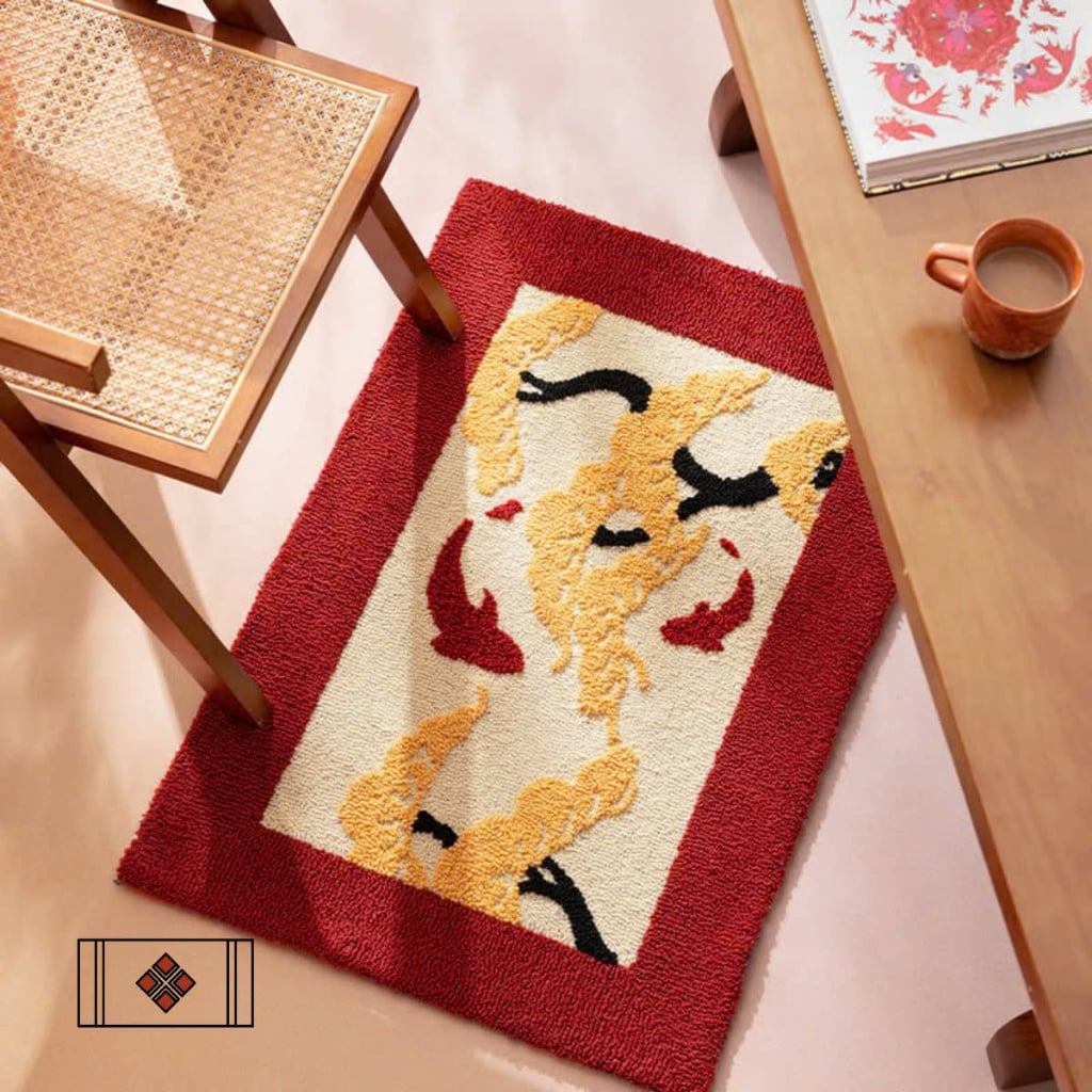 Thảm Chân Vũ Điệu Song Ngư - BST Mùa Xuân Thảm Vintage