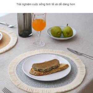 Lót đĩa dệt thô vintage 1