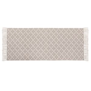 Thảm cạnh giường - thảm chân nâu hoa 70x160cm