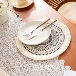 Lót đĩa dệt thô vintage 2