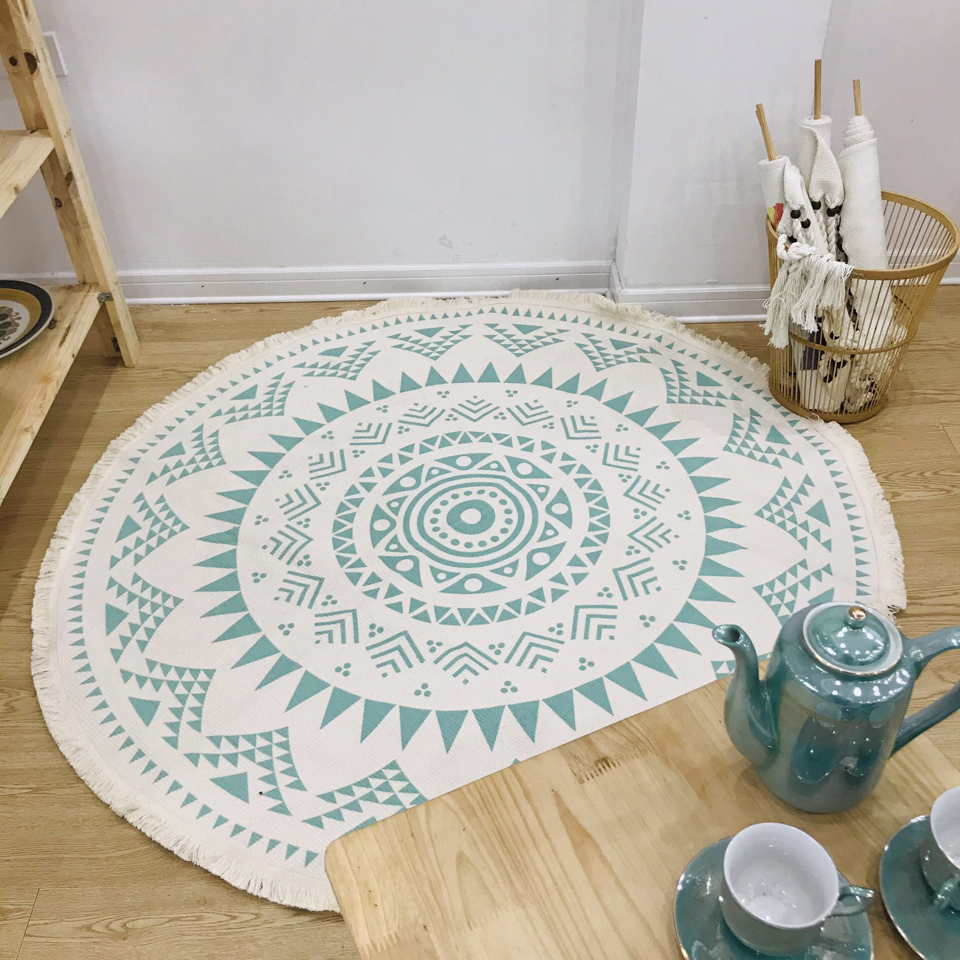 Thảm tròn vintage style