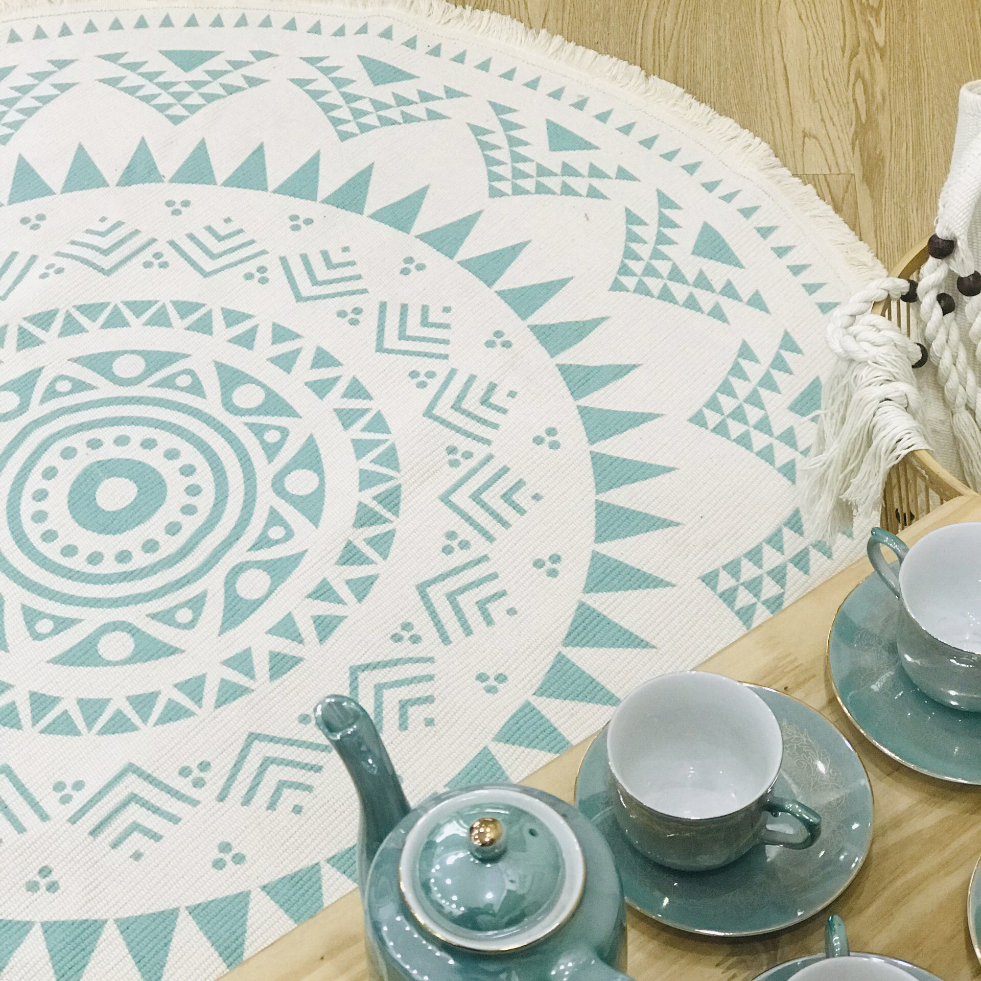 Thảm tròn vintage style