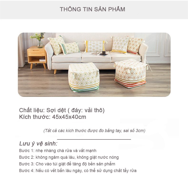 ĐÔN NHỒI HẠT XỐP KẺ HOA VINTAGE