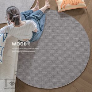 THẢM TRÒN LEN CỪU MINIMALIST