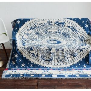 THẢM VINTAGE HOÀNG ĐẠO XANH TRẮNG