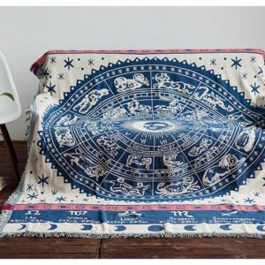 THẢM VINTAGE HOÀNG ĐẠO XANH TRẮNG