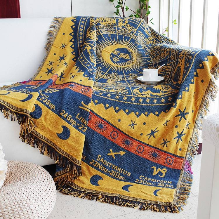 THẢM VINTAGE HOÀNG ĐẠO XANH VÀNG