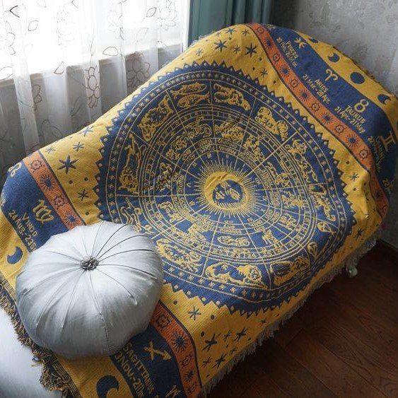 THẢM VINTAGE HOÀNG ĐẠO XANH VÀNG