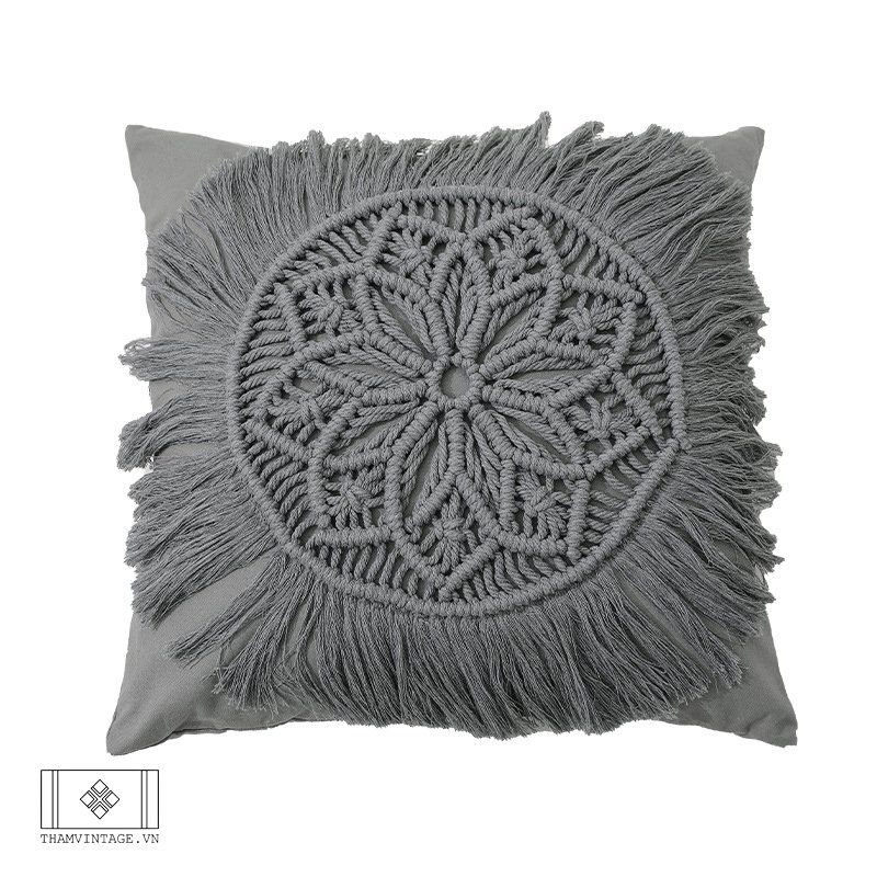 BST VỎ GỐI MACRAME FLOWER