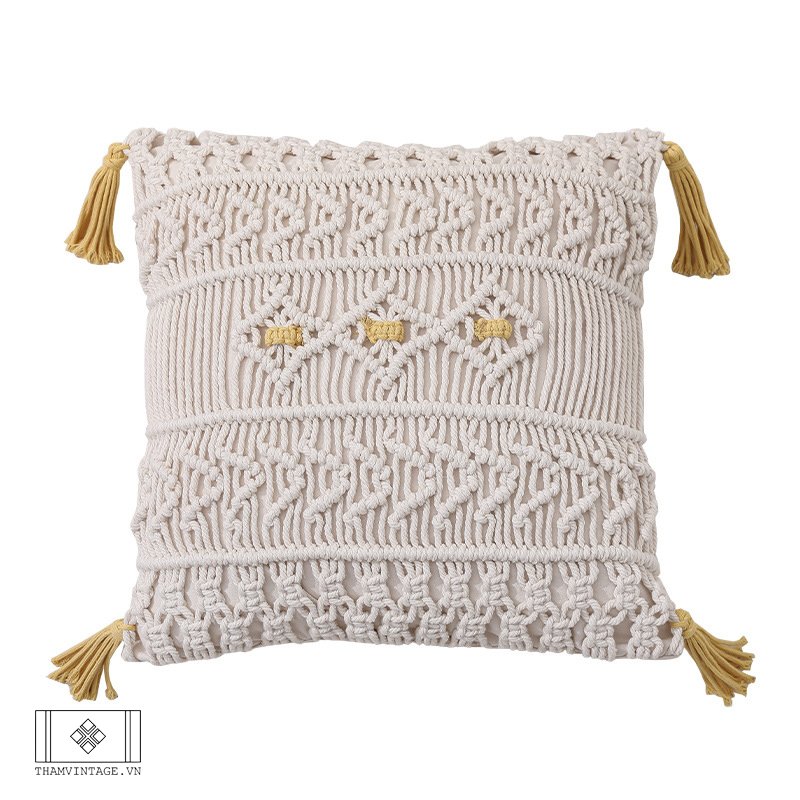 BST VỎ GỐI MACRAME FLOWER