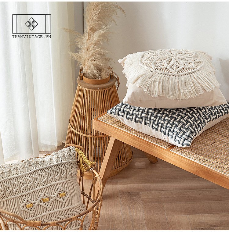 BST VỎ GỐI MACRAME FLOWER