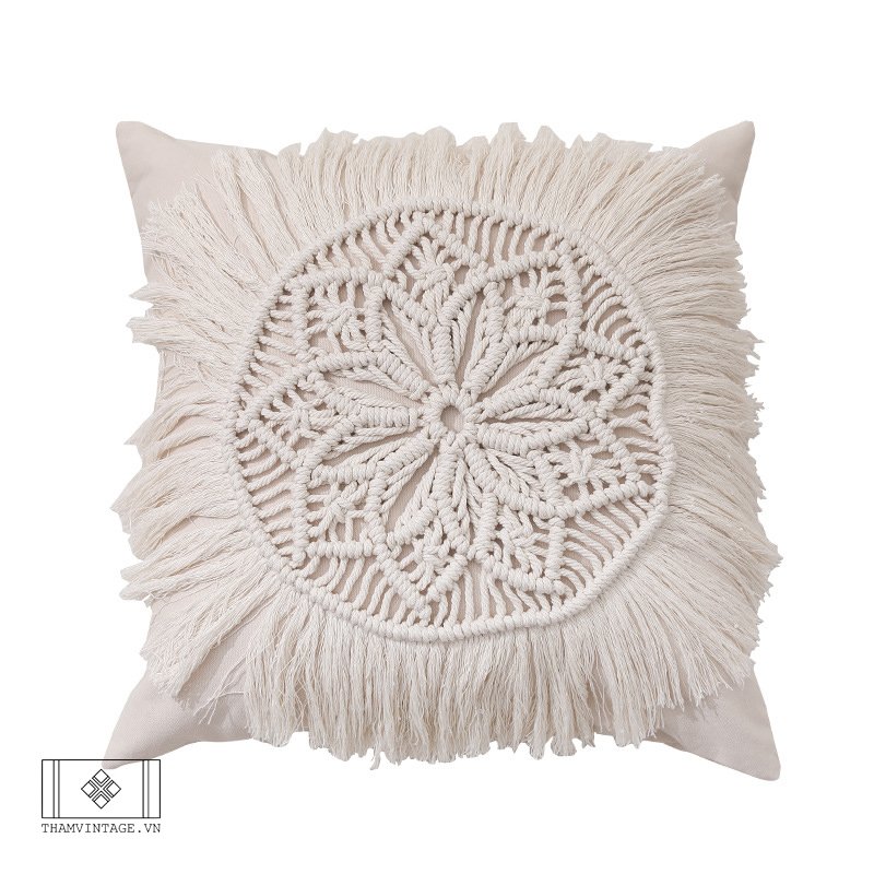 BST VỎ GỐI MACRAME FLOWER