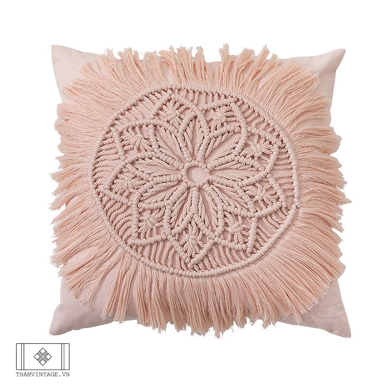 BST VỎ GỐI MACRAME FLOWER