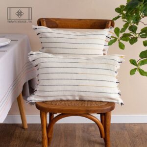 VỎ GỐI TUA RUA DỆT NỔI NGANG