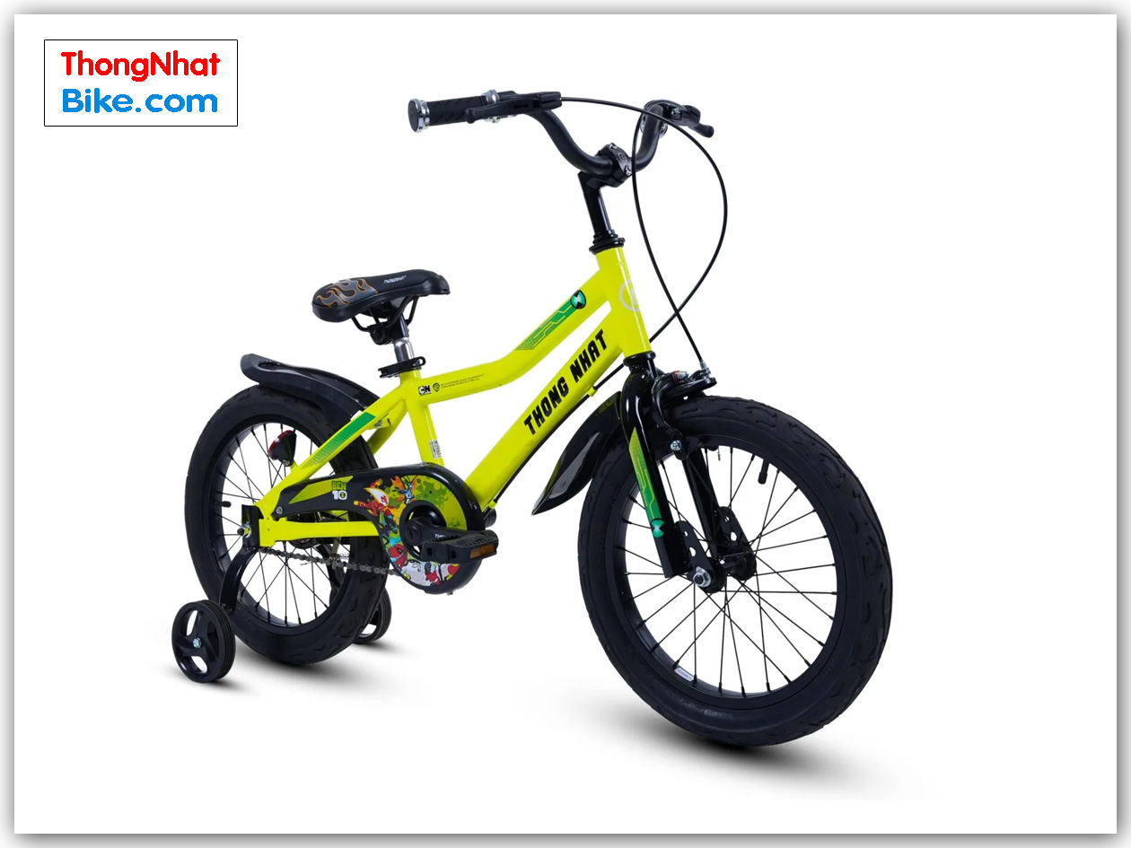Xe đạp trẻ em Thống Nhất Ben 10 – 16” màu xanh lá cây