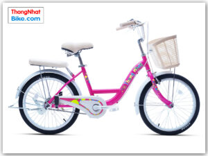 Xe đạp trẻ em nữ Thống Nhất BUBBLES 20” màu hồng