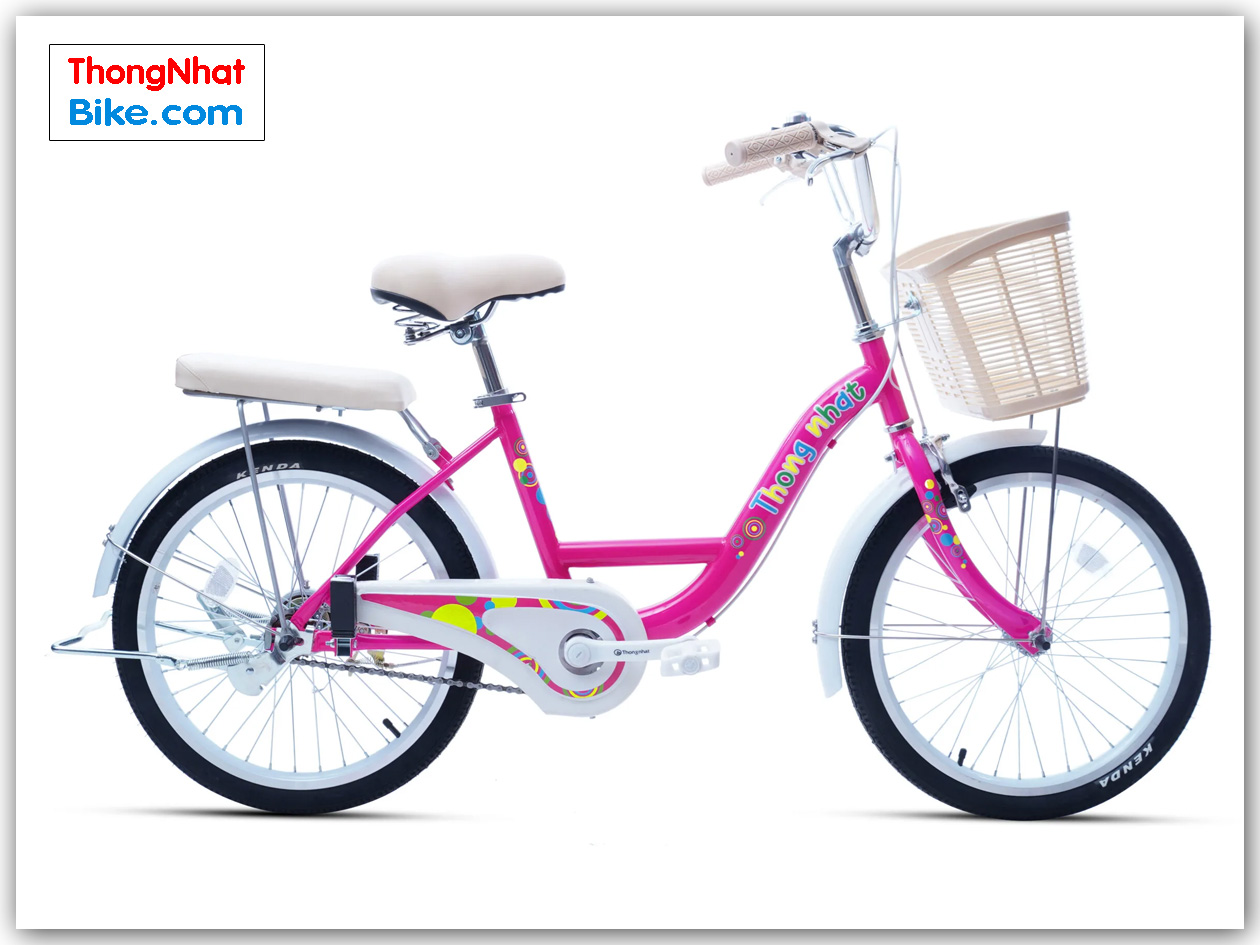 Xe đạp trẻ em nữ Thống Nhất BUBBLES 20” màu hồng