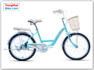 Xe đạp trẻ em nữ Thống Nhất BUBBLES 20” màu xanh nhạt