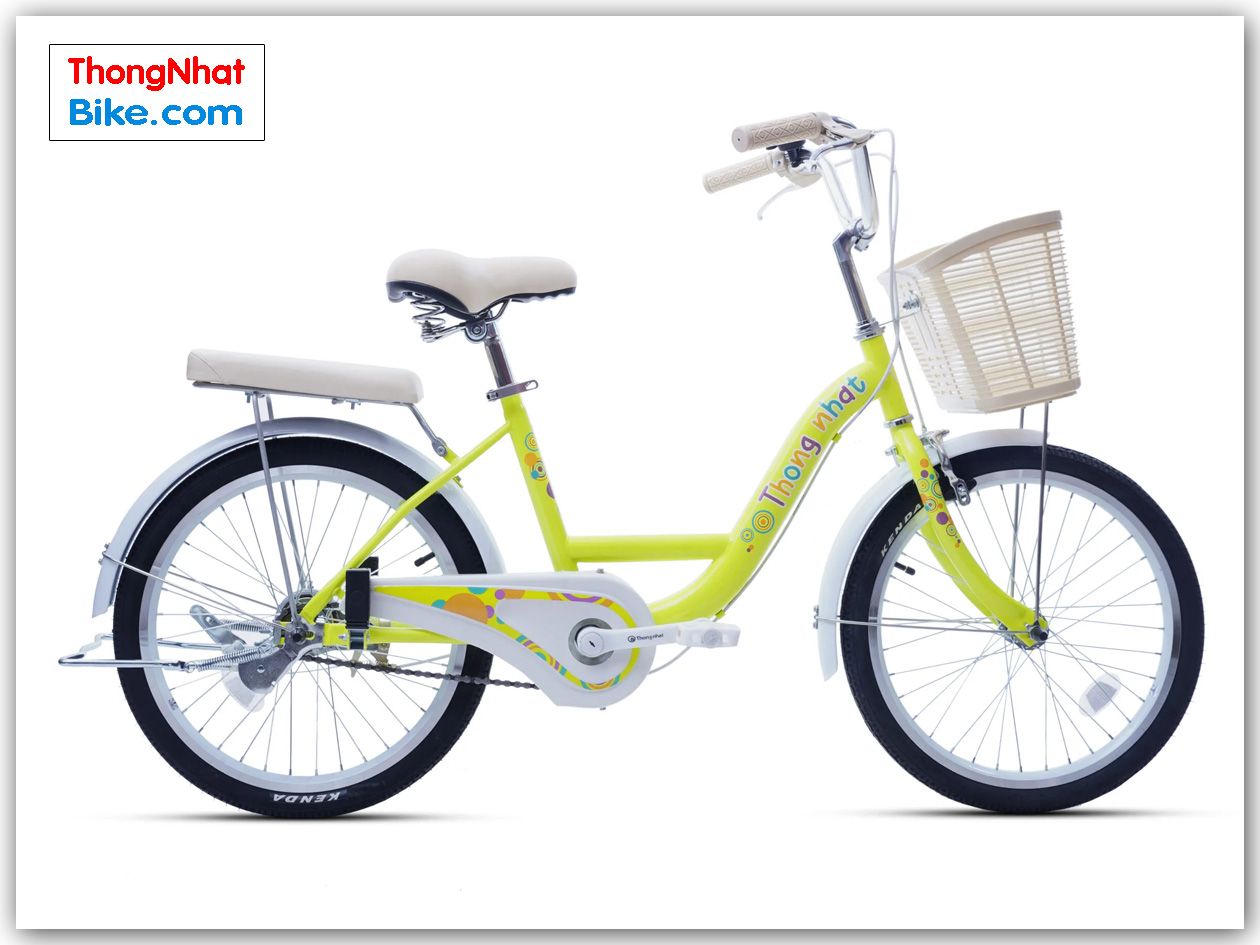 Xe đạp trẻ em nữ Thống Nhất BUBBLES 20” màu xanh nõn chuối