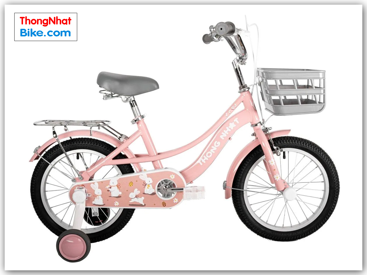 Xe đạp trẻ em Thống Nhất Bunny 12" 16" màu hồng