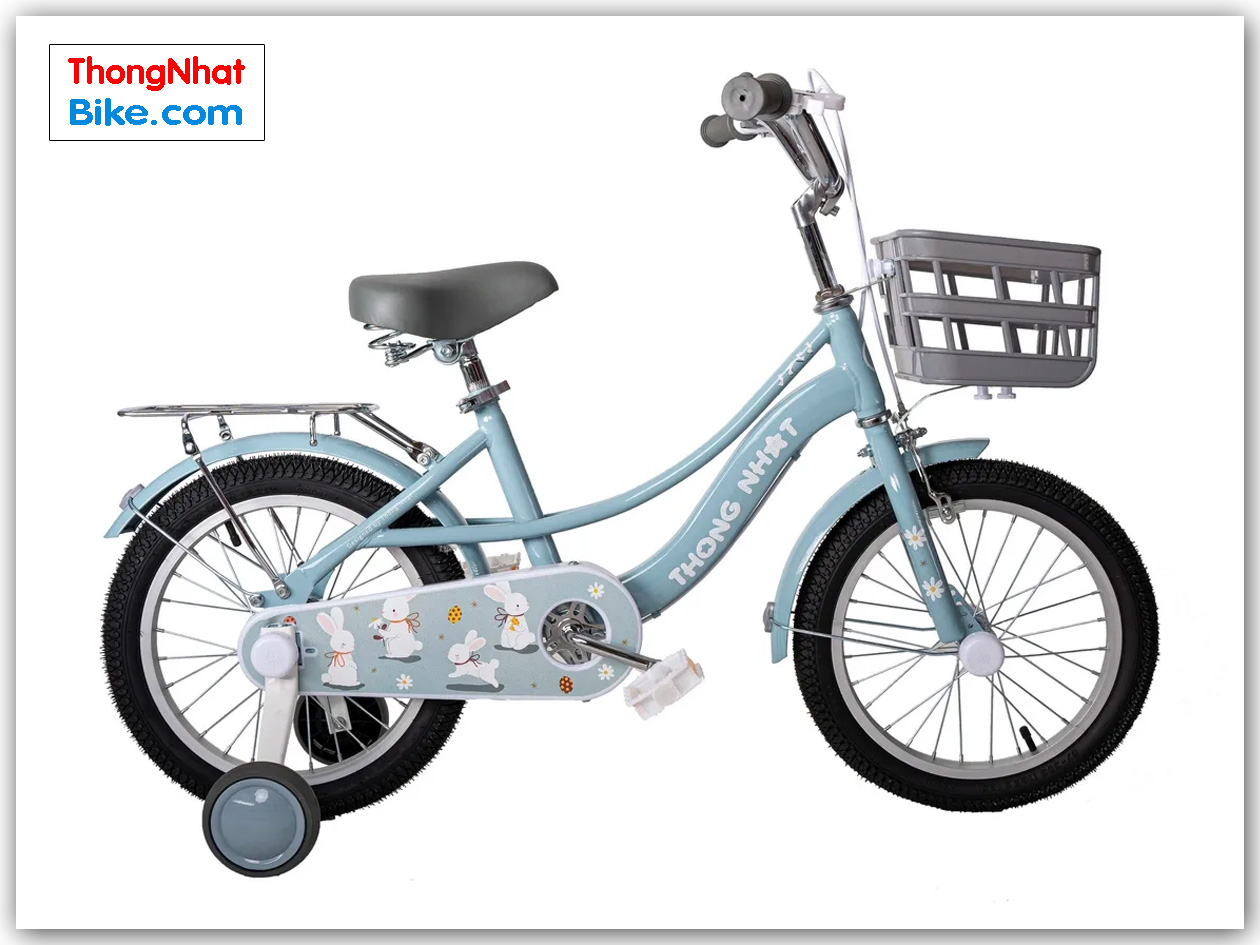 Xe đạp trẻ em Thống Nhất Bunny 12" 16" màu xanh