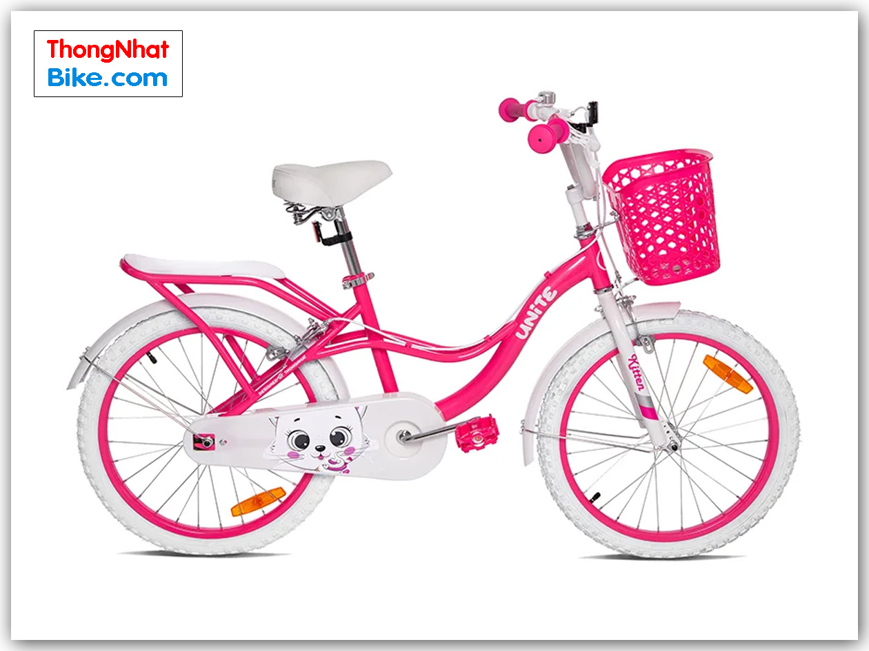 Xe đạp trẻ em Thống Nhất Kitten 20″ màu hồng