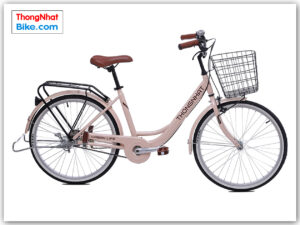 Xe đạp phổ thông Thống Nhất LD 24″ - 01 2023 màu kem