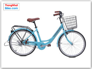 Xe đạp phổ thông Thống Nhất LD 24″ - 01 2023 màu xanh
