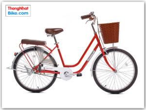 Xe đạp phổ thông Thống Nhất LD 24″ - 02 màu đỏ