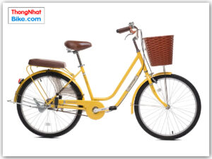 Xe đạp phổ thông Thống Nhất LD 24″ - 02 màu vàng