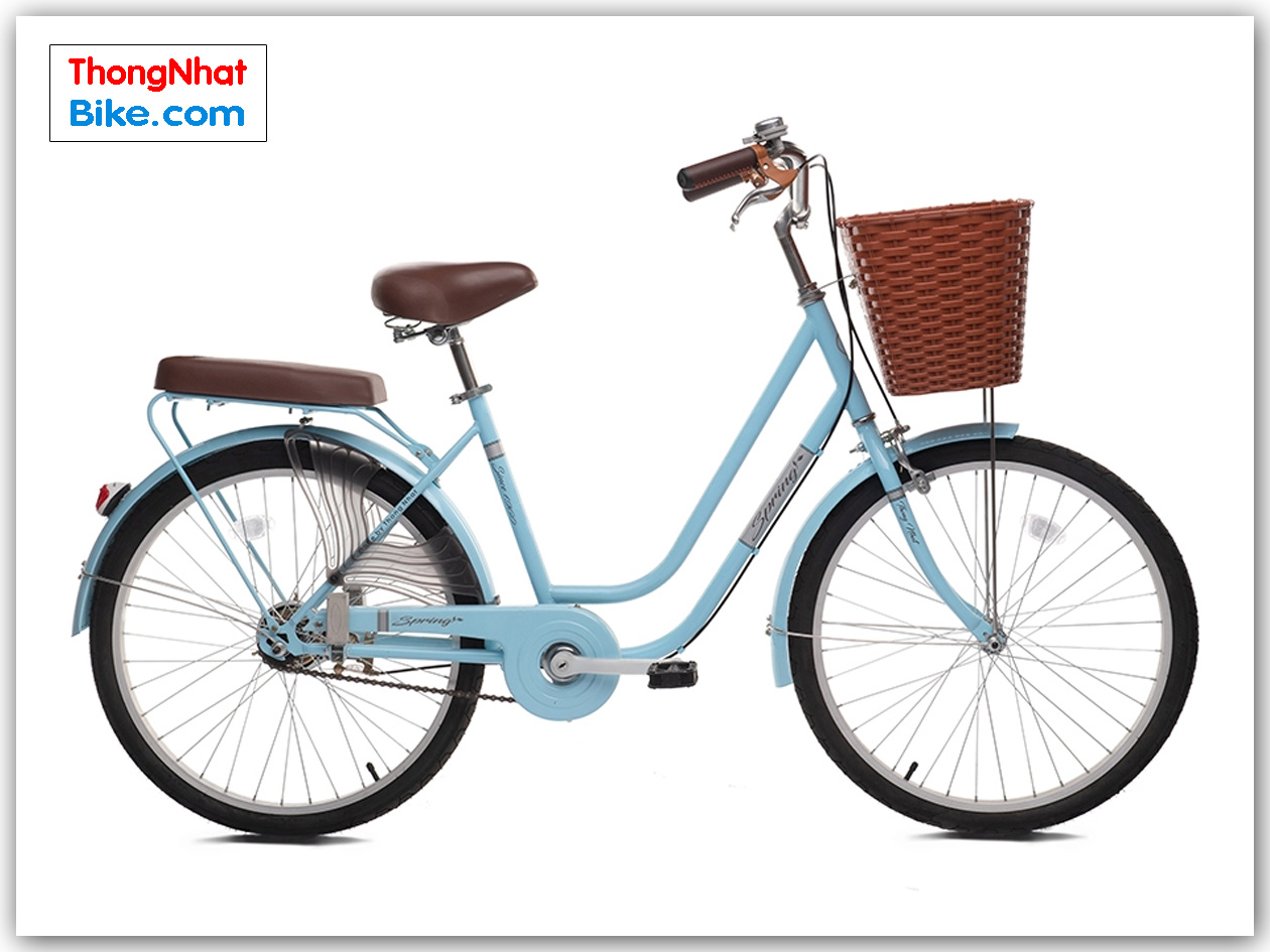Xe đạp phổ thông Thống Nhất LD 24″ - 02 màu xanh
