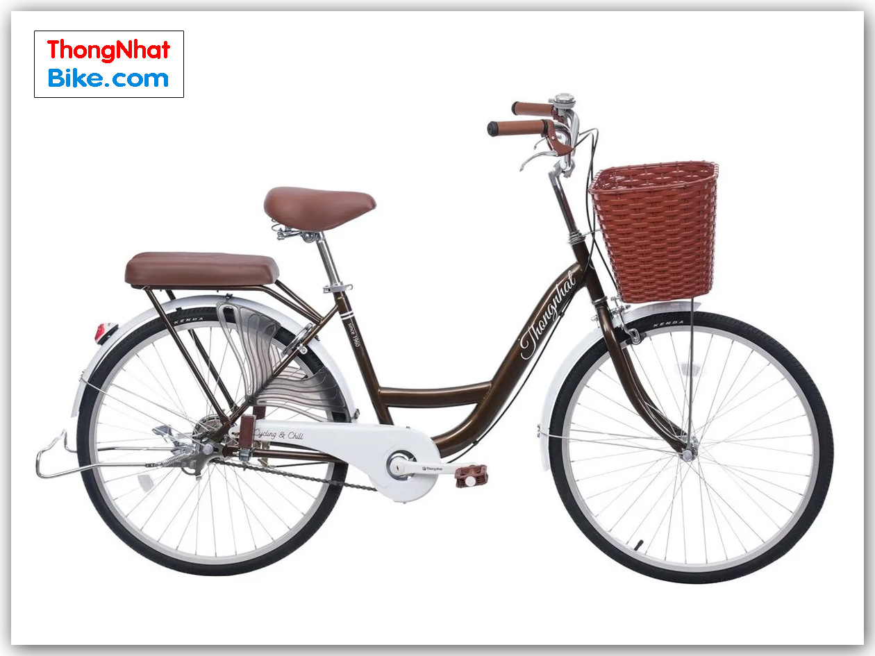 Xe đạp phổ thông Thống Nhất NEW 24” màu nâu cafe