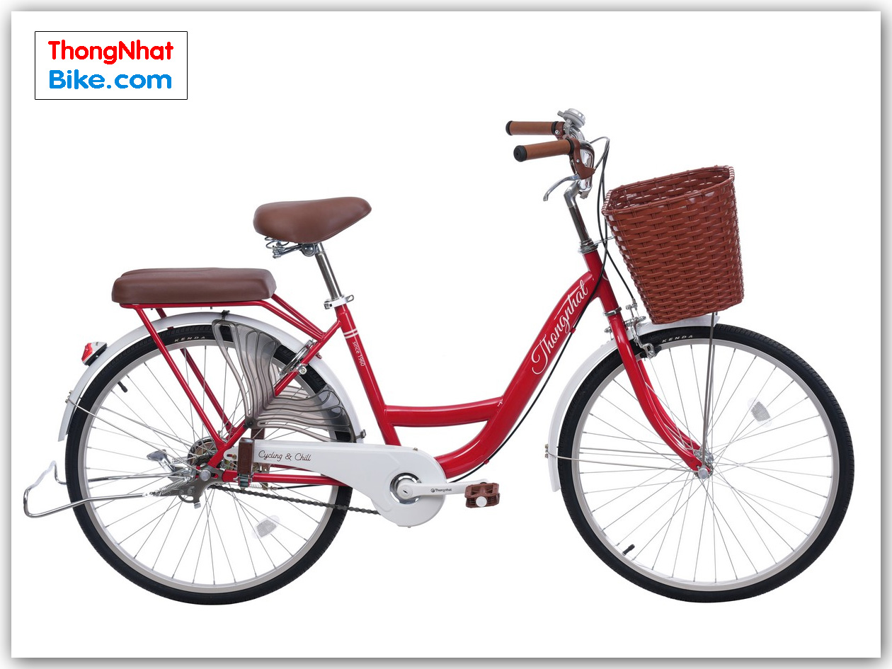 Xe đạp phổ thông Thống Nhất NEW 24” màu đỏ