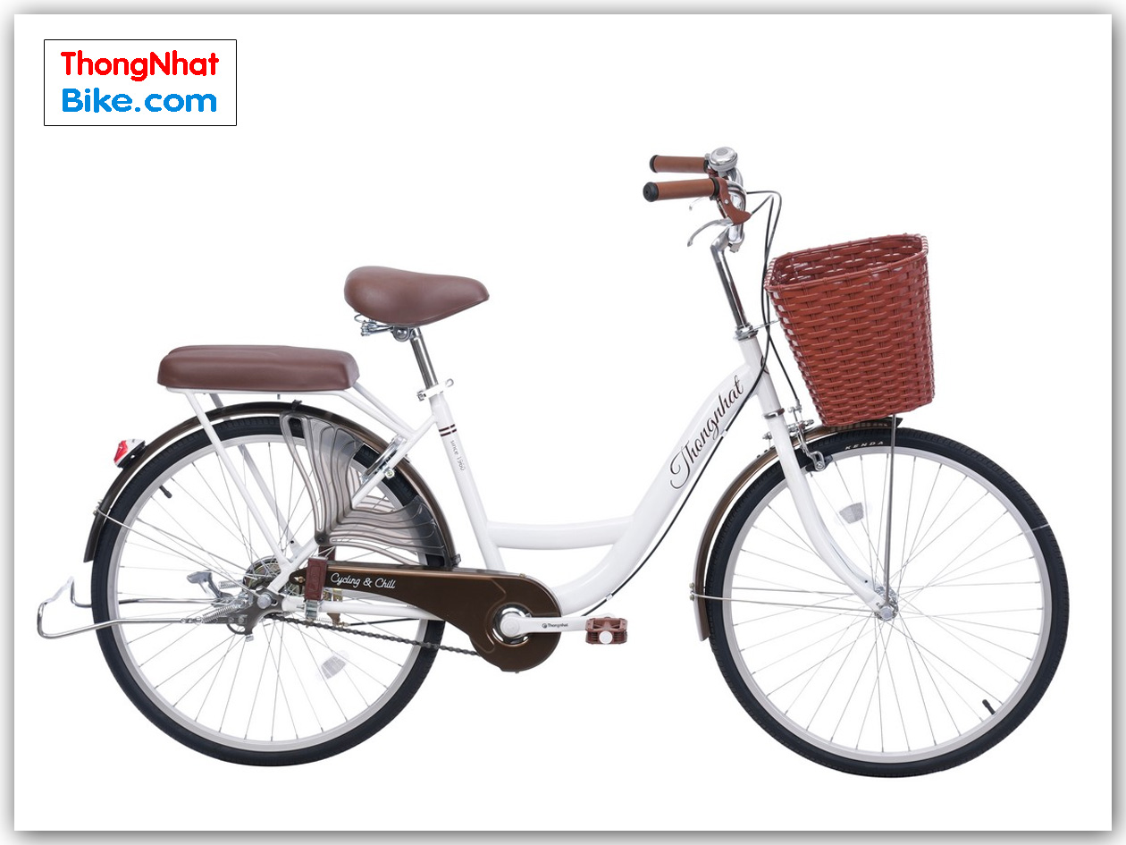 Xe đạp phổ thông Thống Nhất NEW 24” màu kem