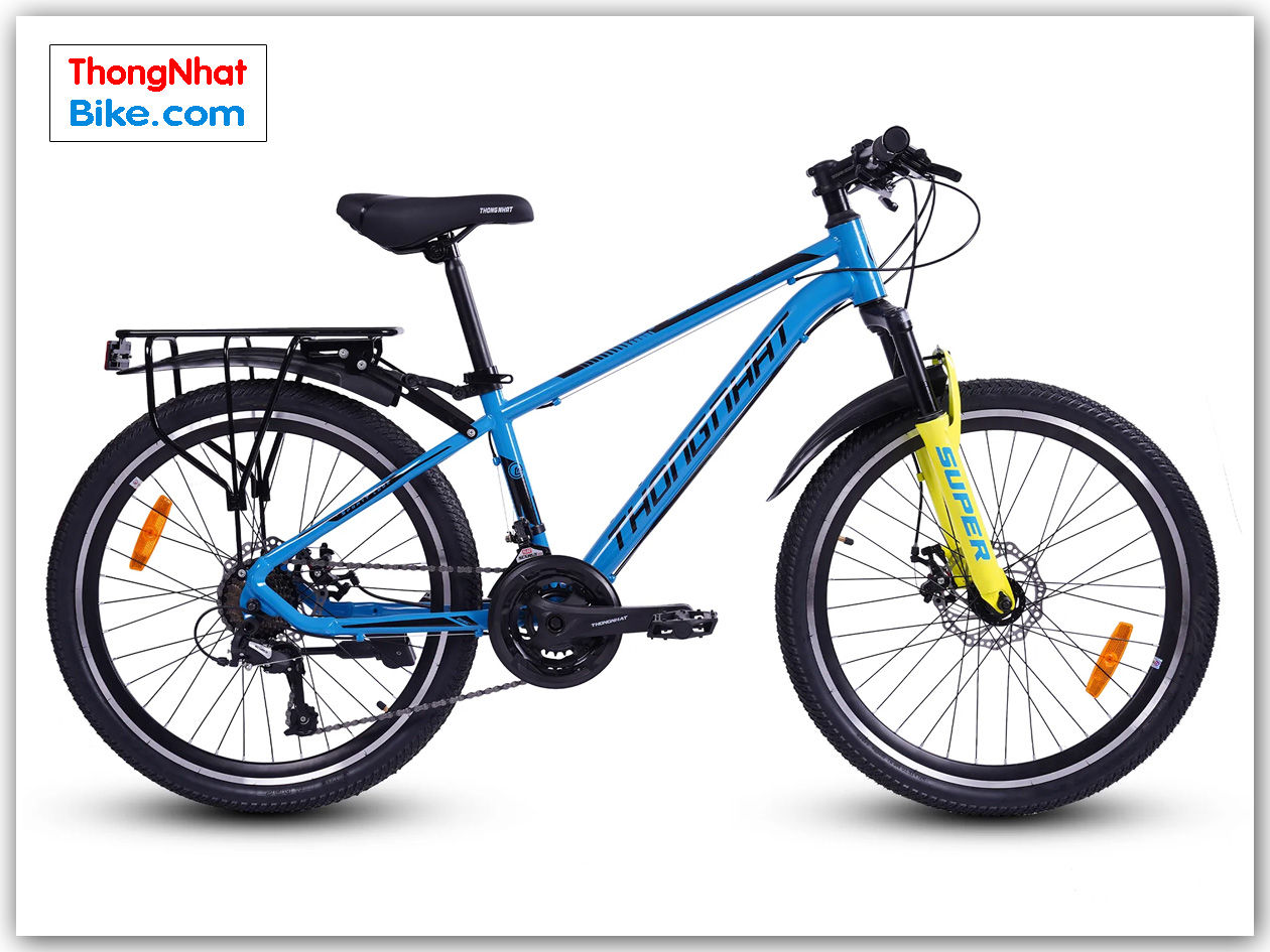 Xe đạp thể thao Thống Nhất Super 24 màu xanh