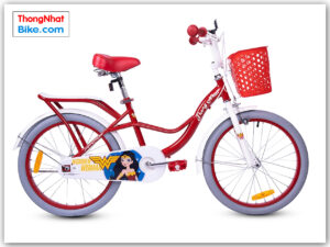 Xe đạp trẻ em nữ Thống Nhất Wonder Woman màu đỏ