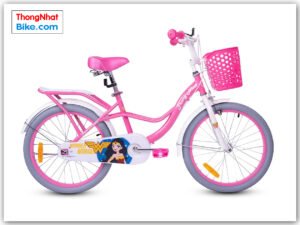 Xe đạp trẻ em nữ Thống Nhất Wonder Woman màu hồng
