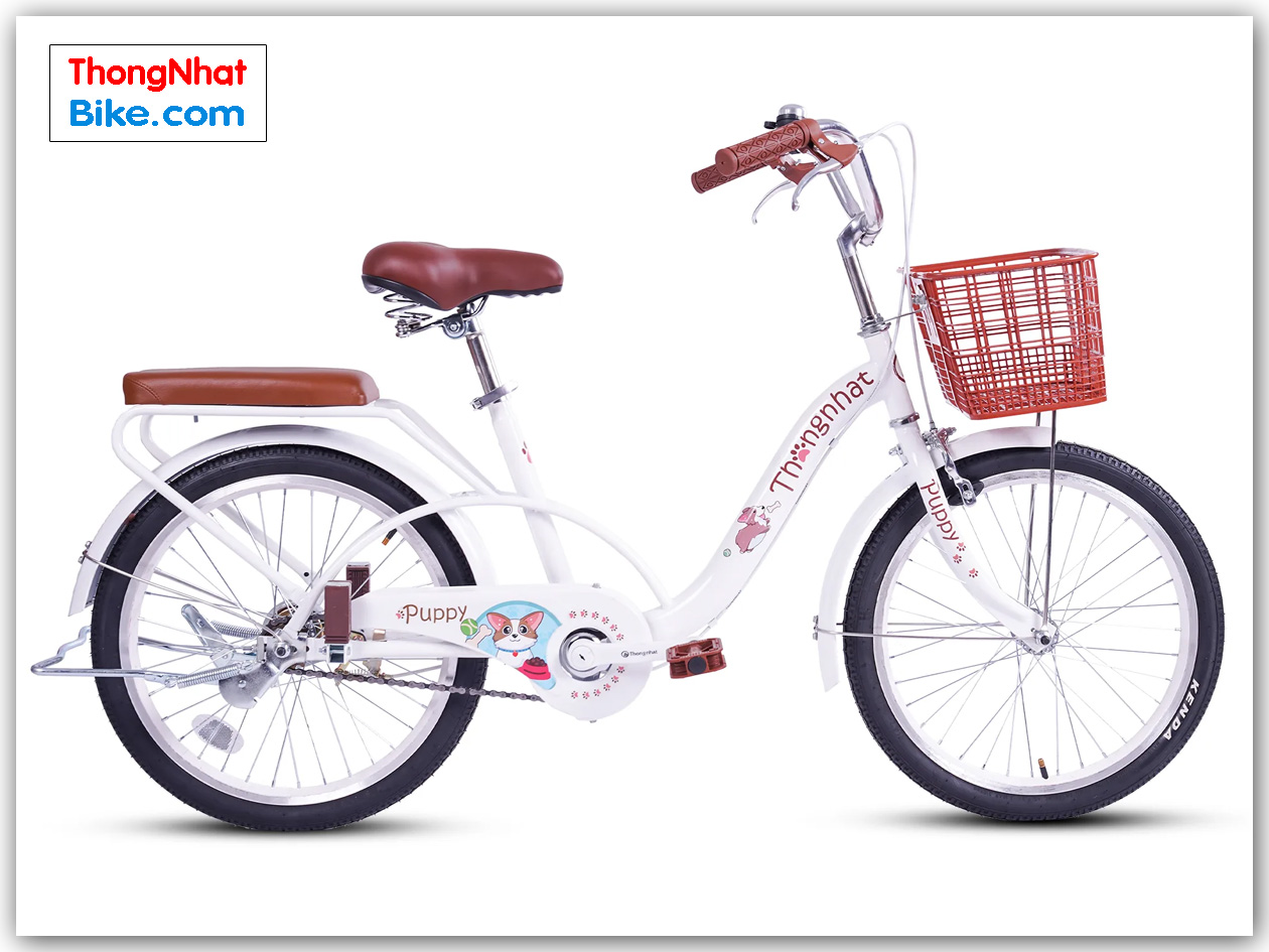 Xe đạp trẻ em Thống Nhất Puppy 20" màu trắng